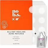 No BS Healing Acne Patches - Hydrocolloid, Acne Spot and Pimple Treatment to Prevent Acne Scars. Invisible On All Skin Tones (1 BOX of 72ct)