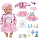 Cadeau Idéal: Cet Accessoires pour Poupées est un cadeau idéal pour les enfants, pour la fête des enfants, Noël ou Pâques. Les nombreux accessoires vestimentaires permettent aux enfants de s'amuser à habiller leurs poupées. Les matériaux sont sûrs et faciles à utiliser, et permettent également d'exercer la dextérité manuelle, pour un bonheur et un sentiment d'accomplissement.