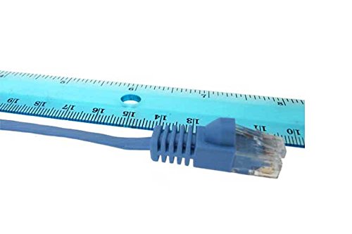 Cable de red plano Cat 6 UTP 6 ft negro miniatura 5