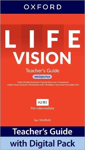 Life Vision: Pre-Intermediate: Teacher's Guide with Digital Pack: Print Teacher's Guide and 4 years' access to Classroom Presentation Tools, Online Practice, Teacher Resources, and Assessment.