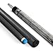 EVO Freedom Carbon Fiber Pool Cue Stick, Low Deflection Pool Sticks with 3/8 * 8 Pin Joint, 12.5mm Tip, TIME Standard tip, Microfiber Leather Wrap