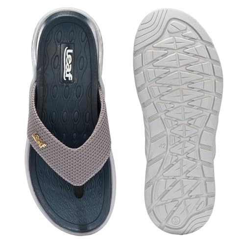 Image of leaf Heel Pain & Swelling Relief Slippers for Men & Women - Unisex Grey Cushioned Comfort Slippers with Arch Support - Pain-Relieving Footwear for Swollen Feet & Heel Pain