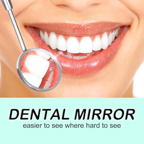 YSCARE Dental Mundspiegel Mundzahnspiegel Inspektionsspiegel Zahnpflege Set t Mundpflege Mundkontrolle Verlängerungswerkzeug Auch für Wimpernverlängerungen geeignet (Einzelspiegel)