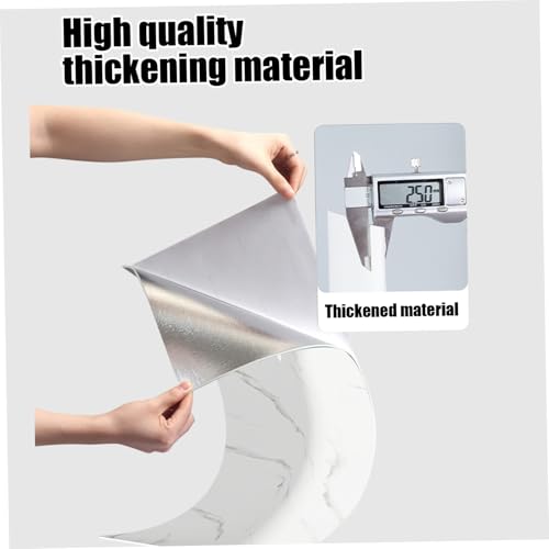 Paneles de pared autoadhesivos para salpicaduras de cocina y ducha, diseño mármol blanco 10 uds 5