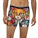 WBQLSL Men's Watercolor Cat Wall Printed Large Boxer Briefs - All-day Coolness and Comfort, Long Size (S-2XL) Black