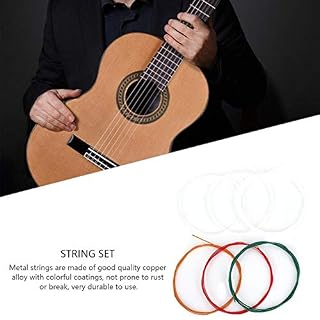 6 Pcs Corde de Guitare de Couleur Cordes Classiques en Nylon à Tension Standard pour Guitare Acoustique - Les Beatles, Paul McCartney, John Lennon, RIngo Starr, George Harrison 6 Pcs Corde de Guitare de Couleur Cordes Classiques en Nylon à Tension Standard pour Guitare Acoustique – Image 3