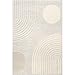 nuLOOM Gloria Abstract Shag Area Rug - 5x8 Shag Area Rug Modern/Contemporary Beige/Ivory Rugs for Living Room Bedroom Dining Room Nursery Kitchen