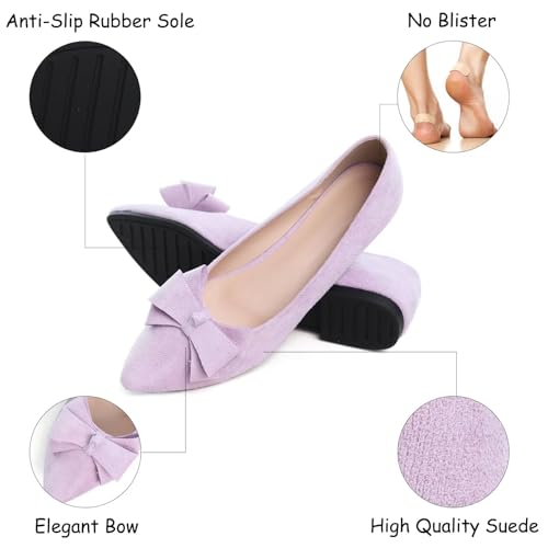 Image of SAILING LU Women's Bow-Knot Pointed Toe Ballet Flats