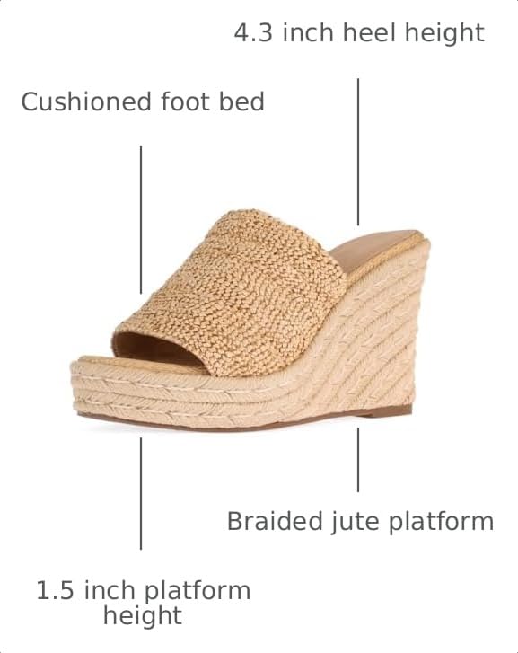 Image of VICKI.VICKI Women's Platform Sandals Wedge Ankle Strap Open Toe Sandals