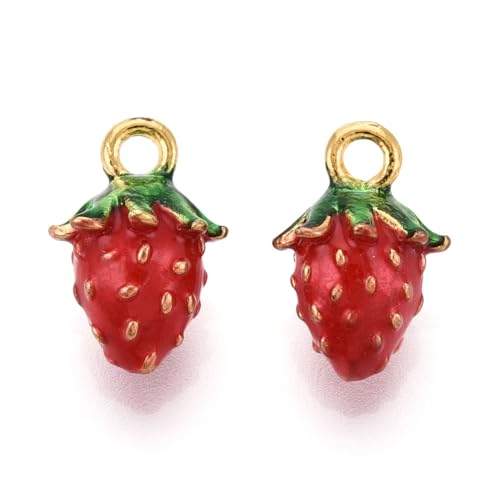 Breloques fruits émaillés pour la fabrication de bijoux et porte-clés DIY