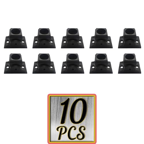 Baluster Screw Down Swivel Shoe with Set of Screws - for Use with 5/8" Round Iron Balusters - Set of 10 (Satin Black) - DH-57 by Decorex Hardware - Image 3