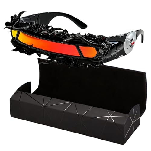 Lunettes de soleil Y2K futuristes métalliques costume punk rock homme femme