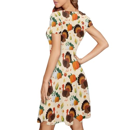 Image of Forchrinse Native Aztec Style Black White Geometric Women's Midi Dress Casual Long Dress Round Neck Swing Dress