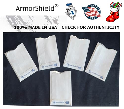 Semper Paratus Gear TYVEK Credit Card Protector RFID Blocking Sleeves | ArmorShield Your Identity | 100% MADE IN USA - Anti-theft for Travel wallet, pocket or purse. (5PAK)2