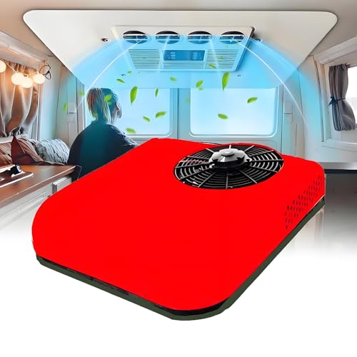 Aire acondicionado de techo para caravanas y remolques, unidad sin conductos con control remoto, fácil instalación y refrigeración silenciosa