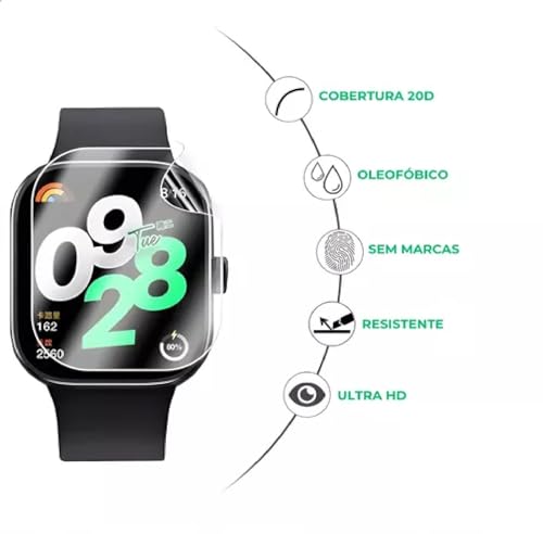 Película Protetora Hydrogel Para Smartwatch Redmi Watch Active 5