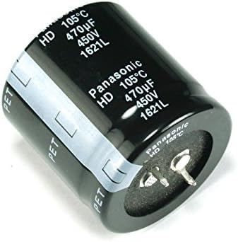 (YB#2) Package of 2 Panasonic HD 470uF 450v 105c Radial Electrolytic Capacitor Snap-in Japan
