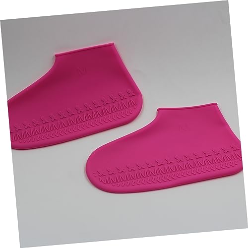 Cubiertas para zapatos impermeables de silicona, unisex, para actividades al aire libre, diseño grueso, para hombres y mujeres, color rosa, talla S miniatura 5