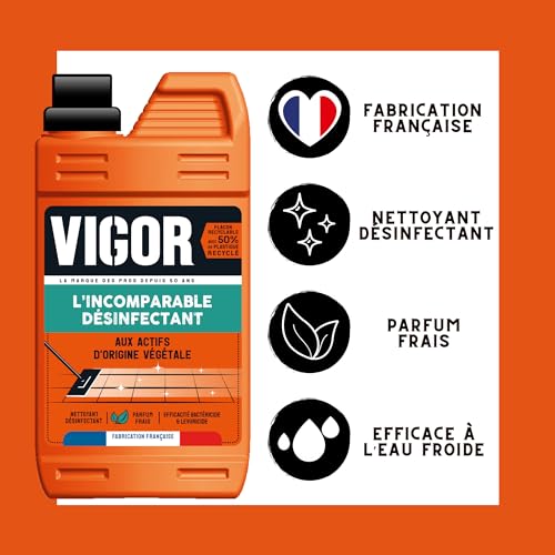 Désinfectant sol Vigor bactéricide et levuricide flacon recyclable 1L - 4
