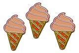 Novel Merk Ice Cream, Pretzel, Pizza & Food Lapel Pin, Hat Pin & Tie Tack Set - with Clutch Back (3-Ice Cream)