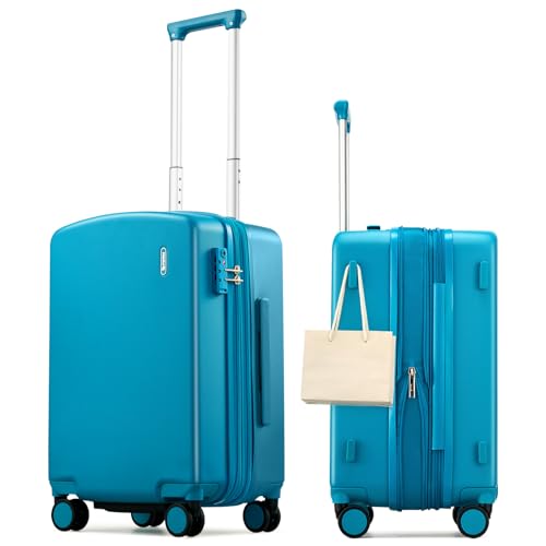 Image of Hanke 20 Inch Expandable Carry On Luggage, Hard Shell with Side Hook