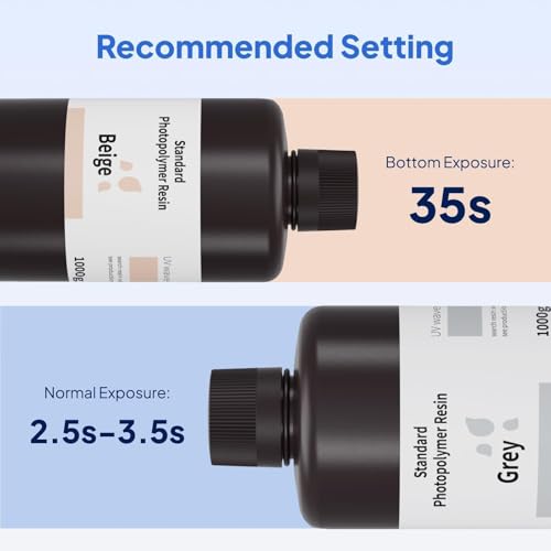 Image of ELEGOO Upgraded Standard Resin 2.0, Resin for 3D Printer with High Precision, Low Odor, Higher Toughness, 405nm UV Curing Photopolymer Resin for Mars Saturn MSLA DLP LCD 3D Printing (Grey 1000g)