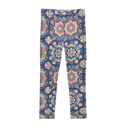 KLL Bohemian Mandala Oil Painting Girls Basic Leggings Soft Full Length Activewear Sports2