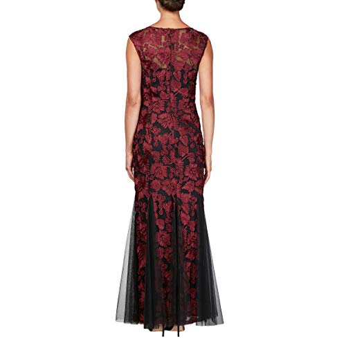 Image of Alex Evenings Women's Long Length Fit and Flare Mother of the Bride Dress with Godet Detail (Petite and Regular Sizes)