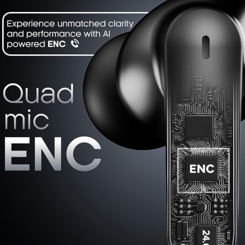 Image of Leaf Buds X334 True Wireless in Ear Earbuds Ai Sound App, 40H Playtime, Quad Mic with Enc, 50Ms Low Latency, Fast Charging(10Min=300Min), 10Mm Driver, Ipx5, Bluetooth V5.4 TWS (Matcha)
