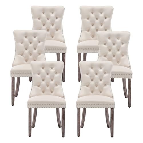 Kiztir Velvet Dining Chairs Set of 6