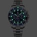 Alienwork Reloj Automático Hombre Mujer Plateado Pulsera de Metal Acero Calendario Fecha Azul Marino Multi-función Fondo de Vidrio Imagen de Alienwork Reloj Automático Hombre Mujer Plateado Pulsera de Metal Acero Calendario Fecha Azul Marino Multi-función Fondo de Vidrio