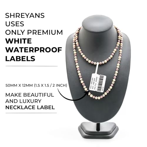 Image of Shreyans Direct Thermal Labels (Pack of 10, 25mm x 75mm - 125 Labels /Roll) - Non Tearable, Scratch Free, Water Proof & Non Fade Stickers with Permanent Marking