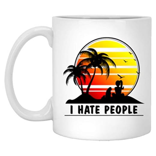 Jag hatar människor jag älskar katt Kaffemugg Present till män kvinnor barn älskar kattunge
