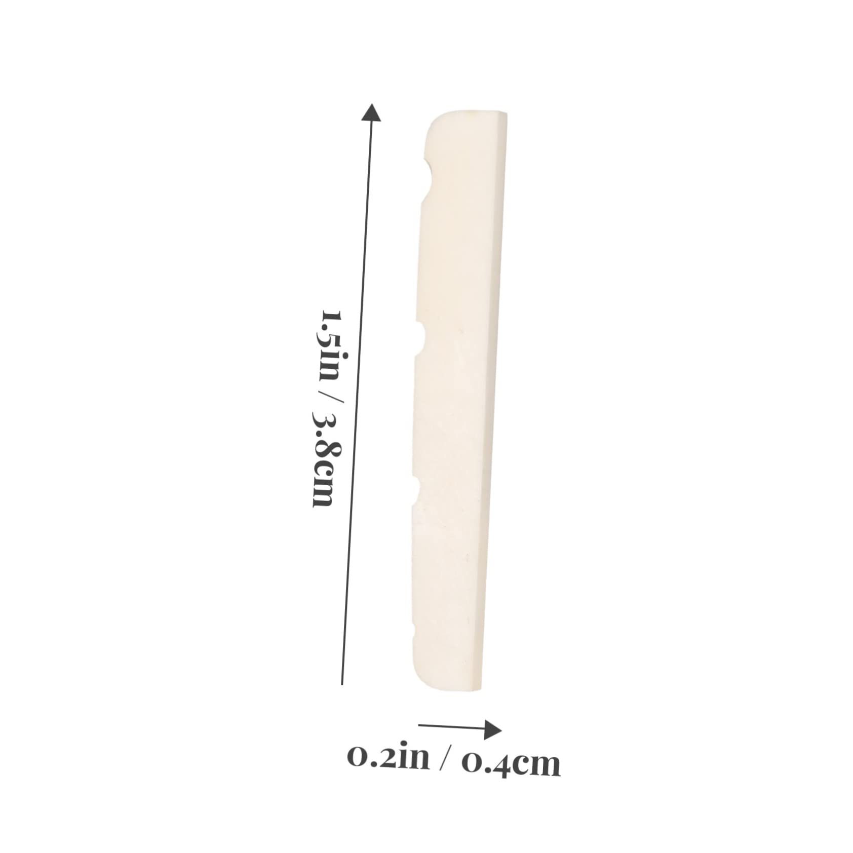 COSMEVIVI Bass Nut for Guitar 2pcs Ox Bone Bridge Nuts Strings Support for Acoustic Guitar Easy to Install Use