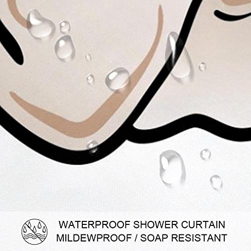 Rideau de douche bouledogue imperméable coloré tissu 183 x 183 - 4