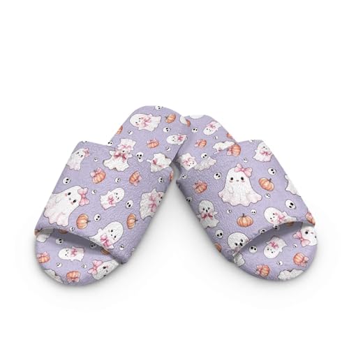 Slippers for Women Open Toe Sandals Fuzzy Slides for Men Holiday Themed Slides for Home Size 5-12 US White Sole