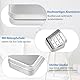 WINKIO 2 Stück Rasierseife Box Herren, Seifendose mit Abtropfgitter, Seifenbox Reise Wasserdicht aus Aluminium, Seifenschale Klein für Reise,Festes Shampoo Seifendose |Metalldose|Soap Box