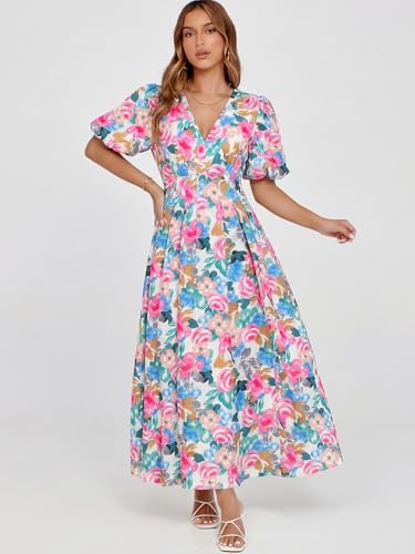 Image of Maxigerui Women's Summer Floral Maxi Dress Spring Wedding Guest Dress 2026