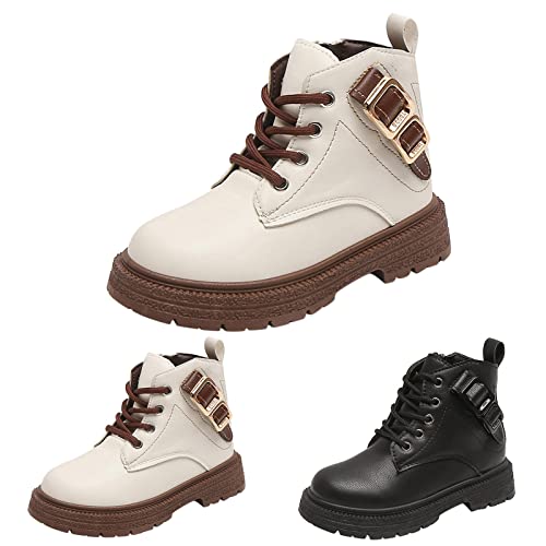 Dress Shoes Buckle Fashion Autumn And Winter Girls Boots Thick Bottom Flat Bottom Toddler Shoes Girl Boots3