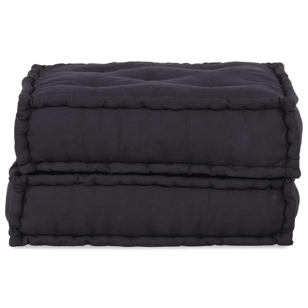 Elemento modulare per divano antracite, 70 x 70 x 36 cm, in cotone, configurabile, morbida imbottitura per interni ed esterni