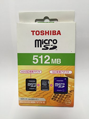 TOSHIBA microSDメモリカードminiSDアダプタ付 512MB SD-MC512MA