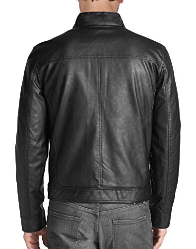 Men's DAPPER Lambskin Leather Biker Jacket With Flap Pockets2