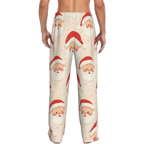 Santa Snowman Christmas Mens Pajama Pants Cozy Lounge Baggy Lightweight Pj Pants Lounge Bottoms With Elastic Waist3