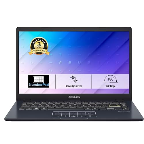 ASUS Vivobook 14 E410KA-EK953W 14.0 Pouces FHD 60Hz Pc Portable (Intel Celeron N4500 Processeur 2.8 GHz, 8GB DDR4, 128GB eMMC, Intel UHD Graphics, Windows 11 Home) – Clavier AZERTY.