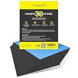 Magicfly Adhesive Magnet Sheets 8 x 10 Inch, 30 Pack Flexible Magnetic Sheets with Adhesive Backing for Photos, Crafts and Die Storage, Easy Peel & Stick