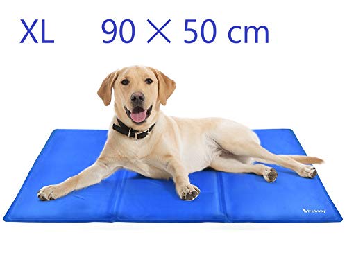 PetIsay Alfombrilla de Refrigeración para perros, mantiene a tus perros y gatos cómodos durante todo el verano, evita el sobrecalentamiento(50*90cm)