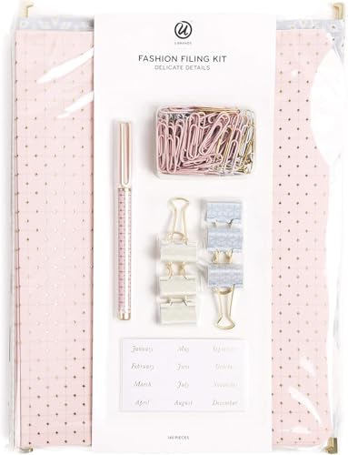 Kit de classement tendance U Brands 145 pièces, rangement de bureau design