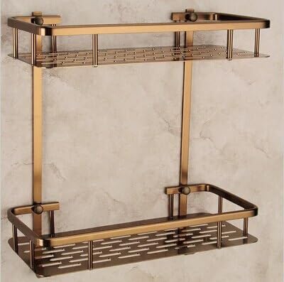Shower Caddy Wall Mounted Antique Bronze Aluminum Bathroom Shelf Bathroom Soap Holder Bath Shower Shelf Bathroom Accessories Bathroom