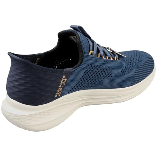 Skechers Homme Slade-Quinto Hands Free Slip-in Mocassin, Blue Knit, 43 EU