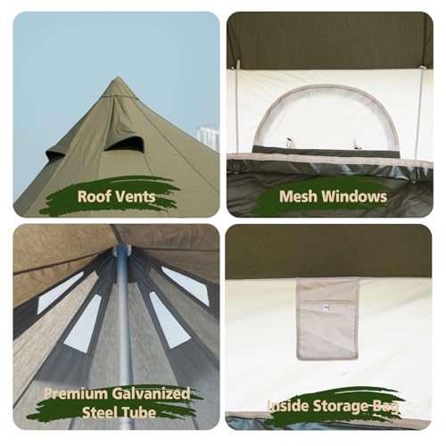 Carpa Bell Glampcamp de Lona para Camping Familiar miniatura 6
